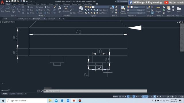 #084 I AutoCAD 2D Butterfly Valve Schematic Drawing I Nazmi Ismail смотреть онлайн