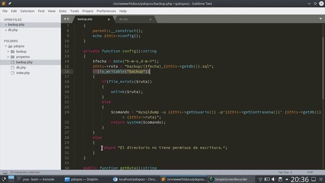 89 - Respaldar Bases de Datos con PHP 7 [MariaDB 10/MySQL] смотреть онлайн
