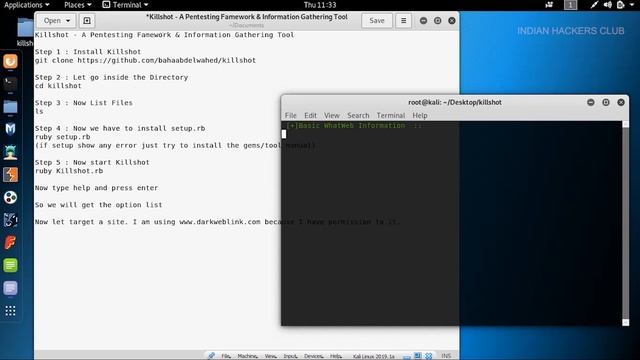 learn Killshot A Pentesting Famework & Information Gathering Tool смотреть онлайн