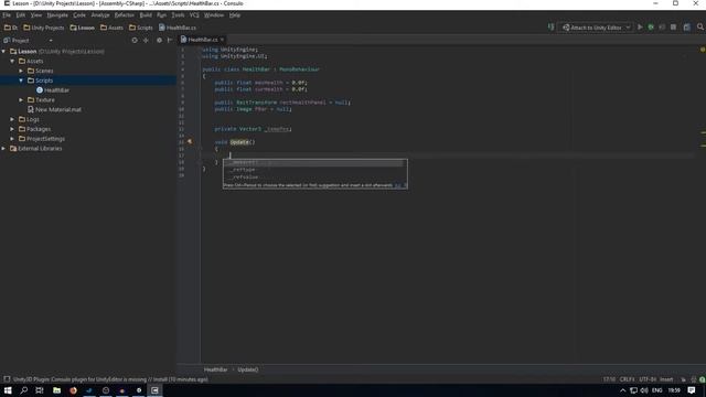 Индикатор жизни персонажа на Unity 18 смотреть онлайн