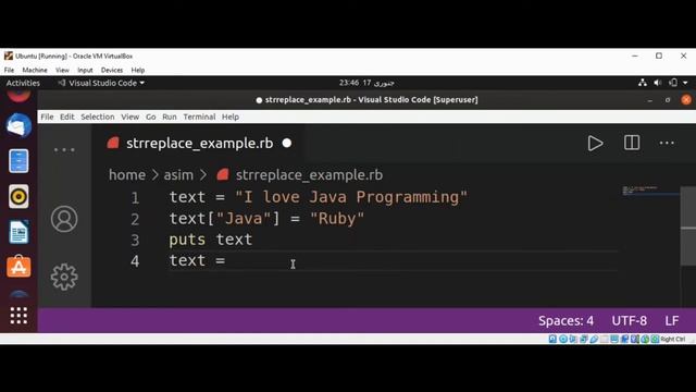 Replacing string in Ruby смотреть онлайн
