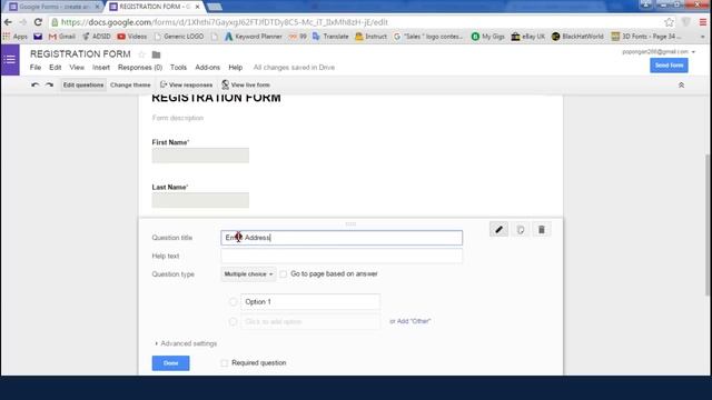 How to create a registration form with Google Docs смотреть онлайн