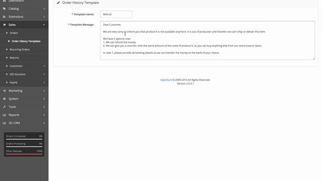 Order history templates for Opencart смотреть онлайн