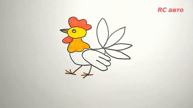 Как нарисовать петушка / how to draw а cockerel смотреть онлайн
