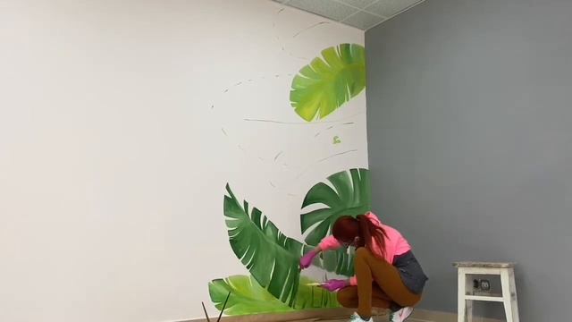 Роспись стен своими руками (wall art speed drawing) смотреть онлайн