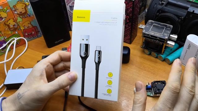 Baseus C-shaped Light Intelligent power-off Обзор и тесты кабеля смотреть онлайн