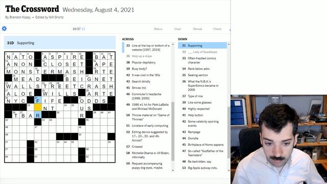 How Quickly Can You Spot the Crossword Theme? - 4 August 2021 New York Times Crossword смотреть онлайн