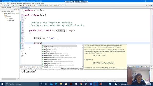 Reverse a String in java || String Builder ||QA Automation java code interview смотреть онлайн