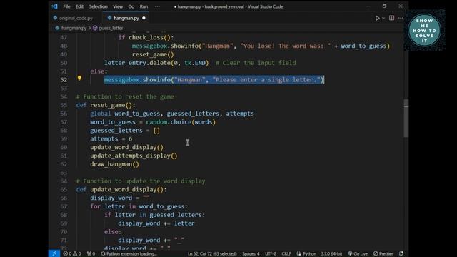 How to code hangman game with tkinter in python? | Python Tutorial For Beginners | Game Tutorial смотреть онлайн