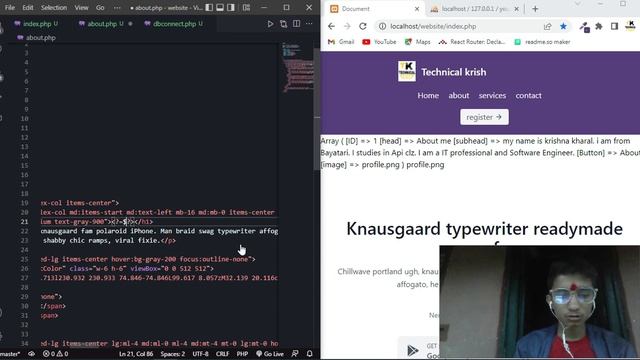 How to create Dynamic Website About page using php and mysqli part-3.||Free source code. смотреть онлайн