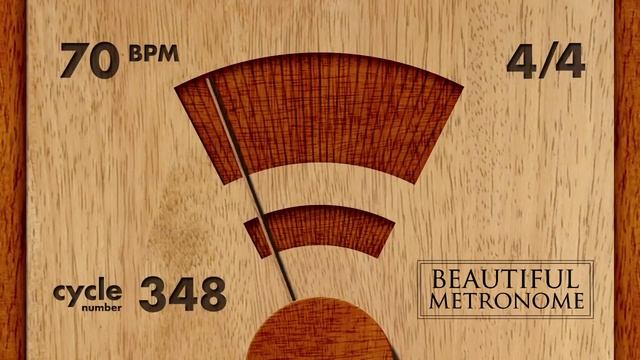 70 BPM 4/4 Wood Metronome HD