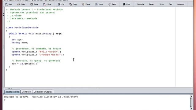 Java - Methods - Predefined Methods смотреть онлайн