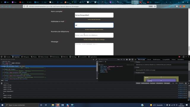 Validation d'un formulaire en JavaScript (final) смотреть онлайн
