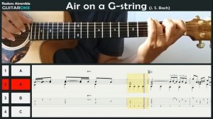 Air On The G String (J. S. Bach) - Guitar Tabs & Score
