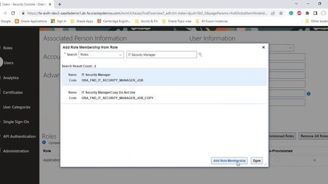 Creation of New User in Oracle Fusion and Assigning of Roles. Video 1 смотреть онлайн