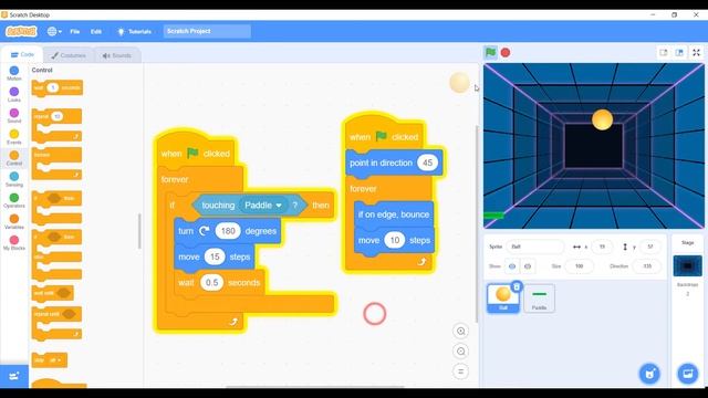 Basic Pong Game - Scratch Projects 2021 смотреть онлайн
