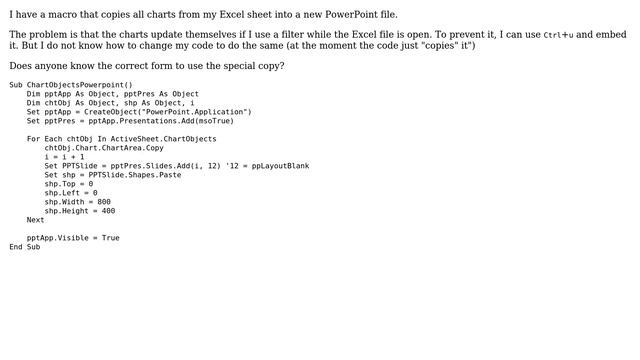 VBA - Copy chart from excel to powerpoint without link (embed) смотреть онлайн