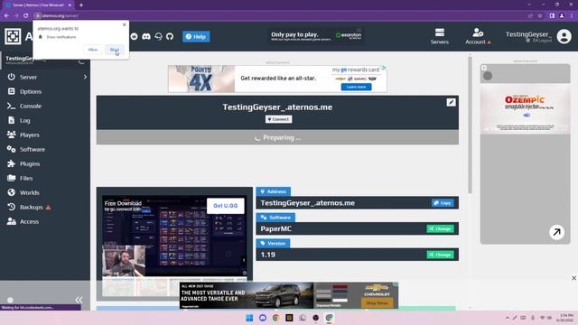 How to set up GeyserMC on a Aternos Server смотреть онлайн