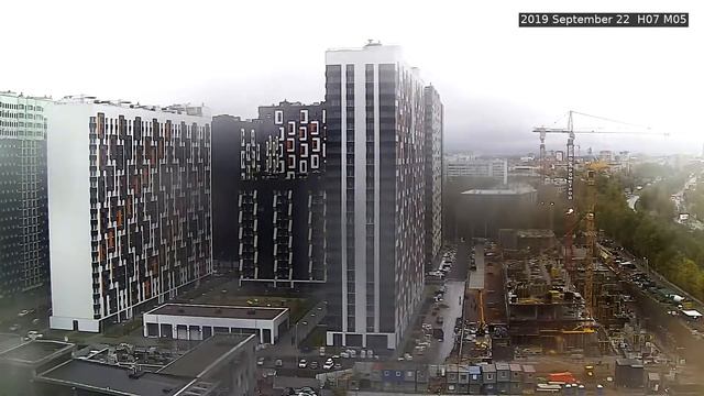 Стройка ЖК Летний сад (1 камера) 22 сентября 2019 г смотреть онлайн
