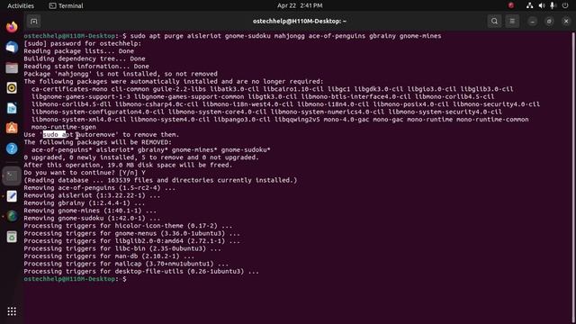 How to remove all default installed games from Ubuntu 22.04 LTS смотреть онлайн