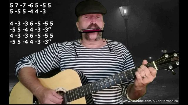 У Курского вокзала (х/ф Кортик), губная гармошка С + табы смотреть онлайн
