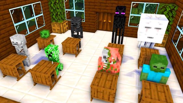 Monster School : Elemental 3 Zombie Girl Sisters Life Story - Minecraft Animation смотреть онлайн