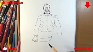 How to draw Jason Voorhees, Как нарисовать Джейсона Вурхиза