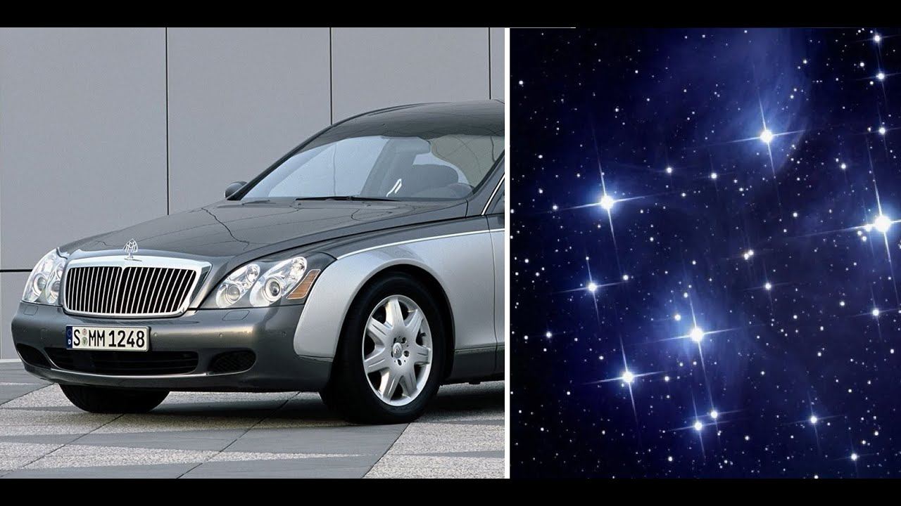 Звёздное небо, карбон и контурная подсветка на примере Maybach S57, S62