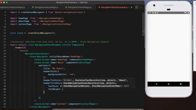 React Native: Header Customization or Configuring #22 | React Native Tutorial in Hindi | हिंदी में смотреть онлайн