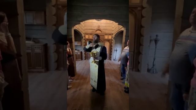 Первое освящение плодов в скиту в урочище Меренищи, Козельский район, Калужская область смотреть онлайн