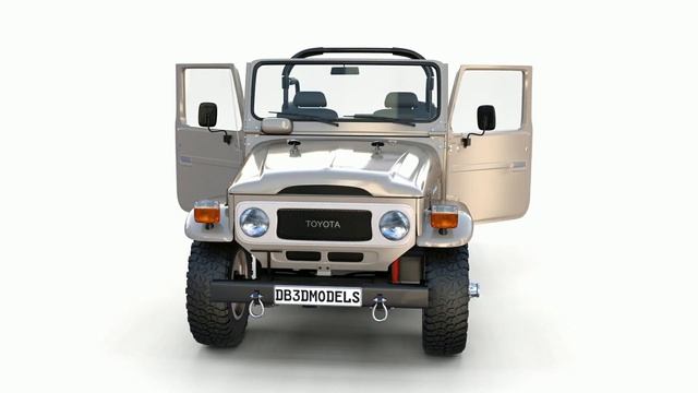 Toyota Land Cruiser FJ 40 Top Down with Interior 3D Model смотреть онлайн
