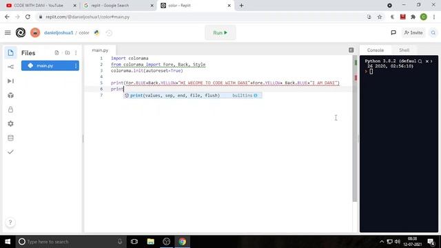 Create Colored Text using Python смотреть онлайн