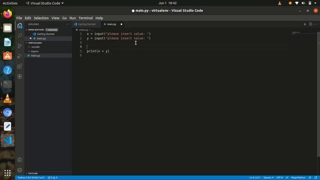 Input value and operate in python смотреть онлайн