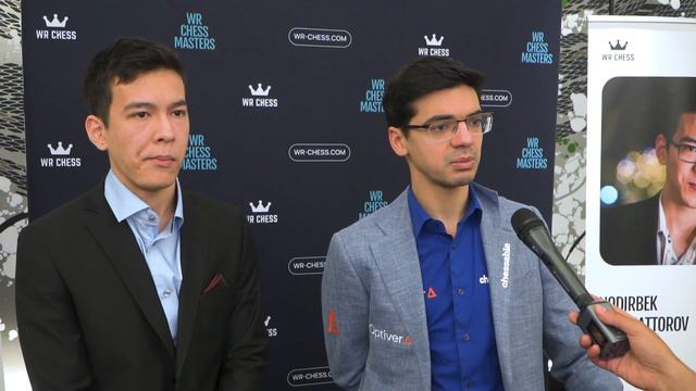 Nodirbek Abdusattorov and Anish Giri - Interview after Round 8 WR Chess Master 2023 смотреть онлайн