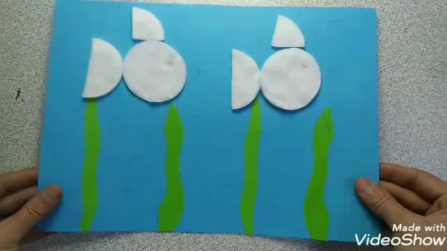 Аппликация "Рыбки из ватных дисков" своими руками смотреть онлайн