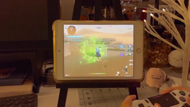 ? playing genshin impact || 30 min of aesthetic gameplay on ipad mini with controller (eng dub) смотреть онлайн