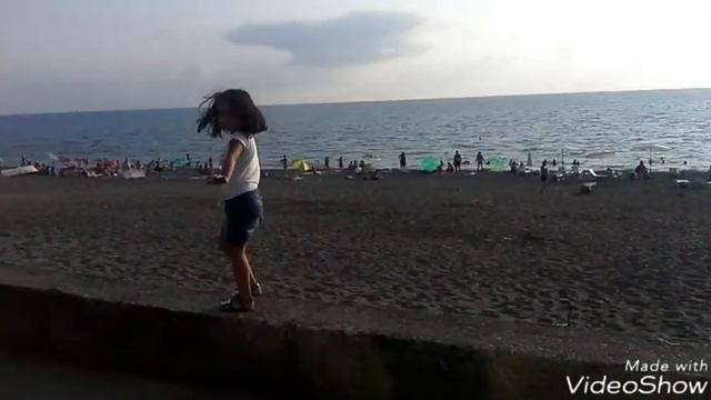 Грузия Кобулети Черное море Пляж и прогулка по Парку... смотреть онлайн