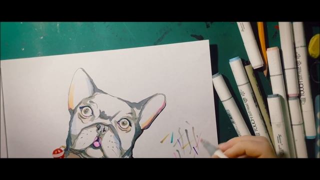 Новогодняя серия«ART BREED» French Bulldog