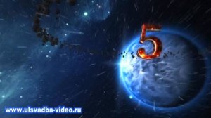 Футаж Обратный отсчет в космосе