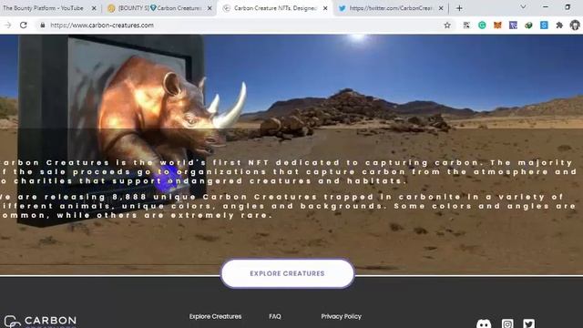 BOUNTY S Carbon Creatures - 1st NFT - dedicated to capturing carbon смотреть онлайн