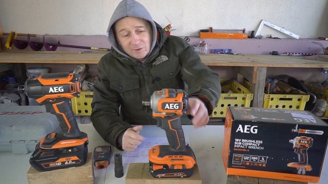 Миниатюрный НО мощный! Аккумуляторный гайковерт AEG/RIDGID BSS18S12BL смотреть онлайн