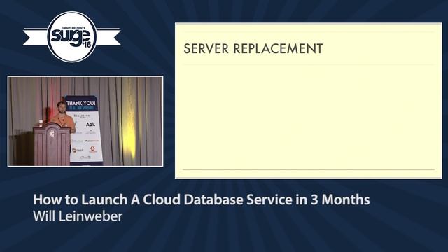 Surge 2016 - Will Leinweber - How to Launch a Cloud Database Service in 3 Months смотреть онлайн