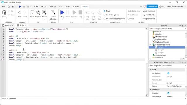 Roblox Tween Completed Event and PlaybackState (TweenService) (Beginners - B053) смотреть онлайн
