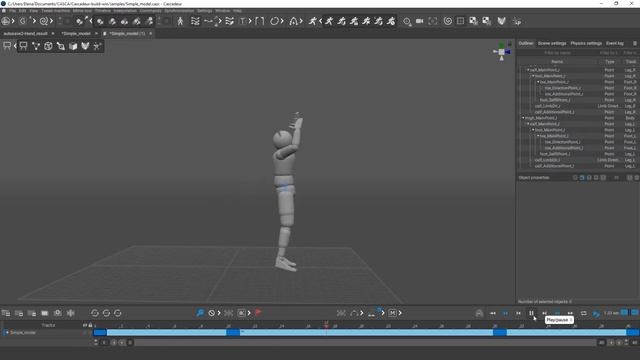 Анимация, в каскадер (Cascadeur)