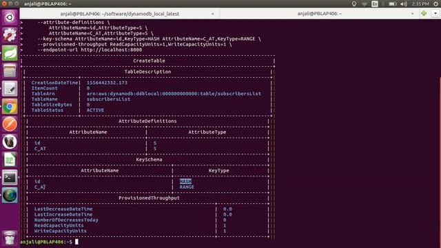 Execute List tables , create tables , put Item ( insert item ), scan command in DynamoDb смотреть онлайн