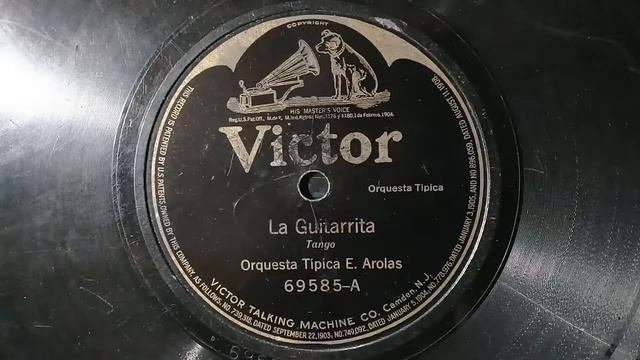 "La Guitarrita"(tango)24-4-1917. Orquesta Típica E.Arolas. смотреть онлайн
