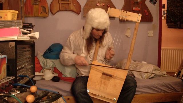 Bowed Lyre With Cello Strings Test Part 1 смотреть онлайн