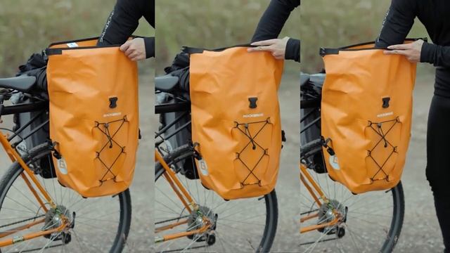 Велосипедная сумка ROCKBROS на багажник с Алиэкспресс.Непромокаемая велосумка из ПВХ. смотреть онлайн