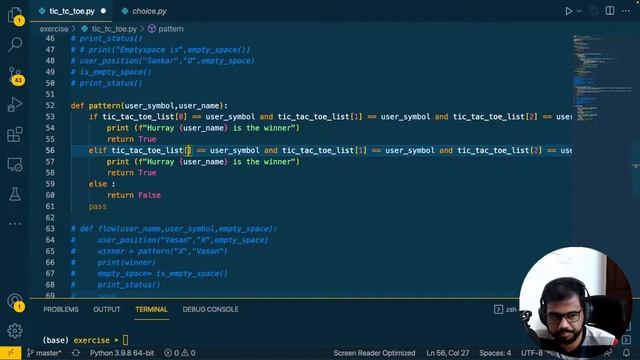 Tic Tac Toe Milestone Project continuation - Day 23 Learn Python in Tamil Studygroup смотреть онлайн