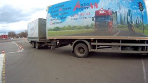 Упражнения на автодроме на категорию Е.